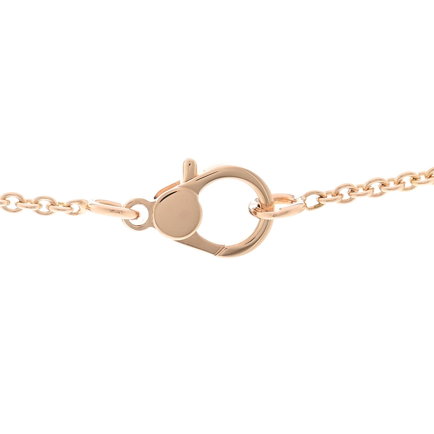Hermes 18K Rose Gold Diamond Finesse Pendant Necklace 5 of 6