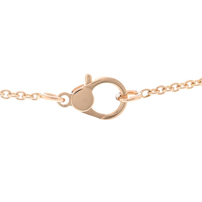 Hermes 18K Rose Gold Diamond Finesse Pendant Necklace 5 of 6