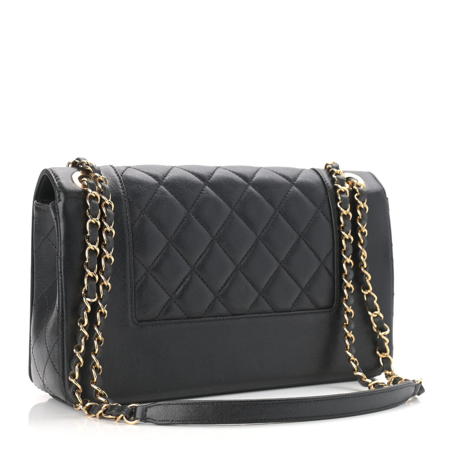 Sheepskin Quilted Vintage Mademoiselle Flap Black