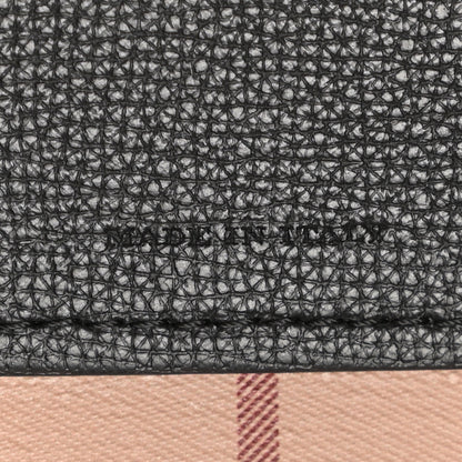 Burberry Grainy Calfskin Haymarket Check Medium Reversible Tote Black 10 of 23