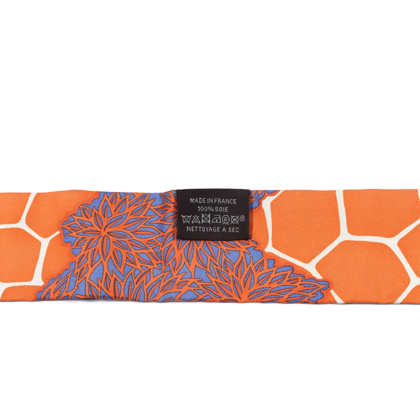 Silk The Three Graces Twilly Bleu Jean Orange Rouille