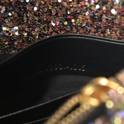 Saint Laurent Glitter Monogram Envelope Chain Wallet Multicolor 7 of 11