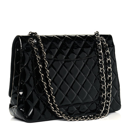 Chanel Patent Quilted Maxi Double Flap Black 3 of 9