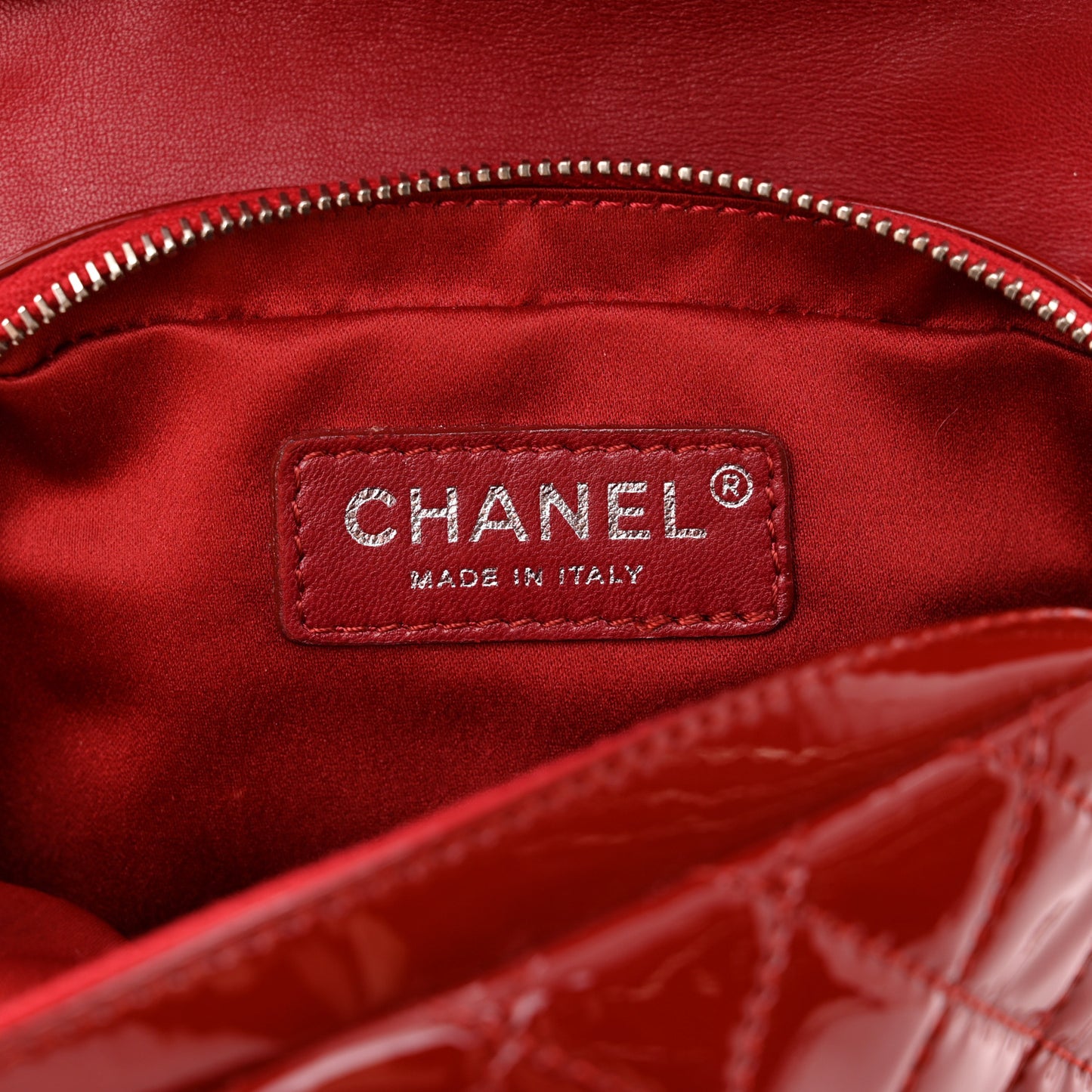 Patent Brilliant Mini Flap WOC Bag Red