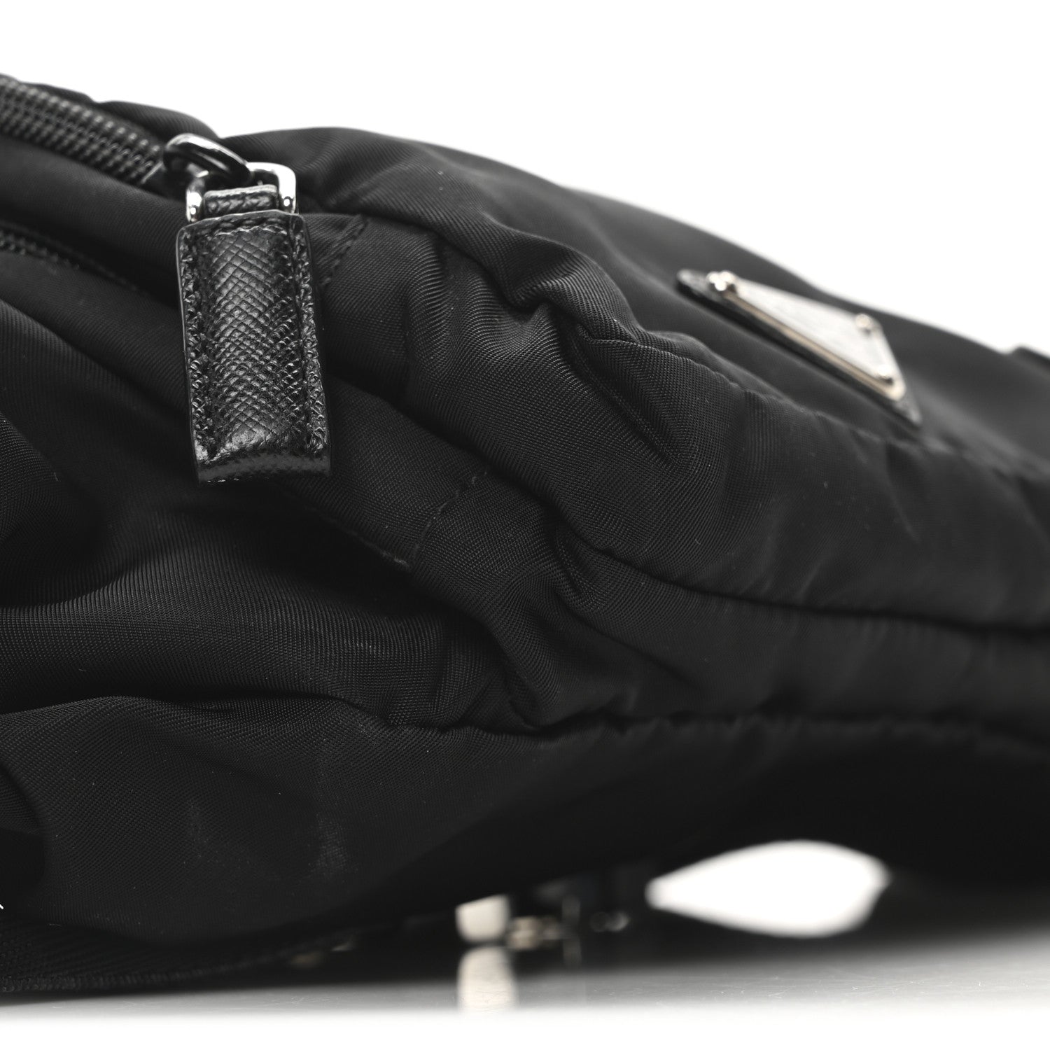 Prada Nylon Metal Triple Pocket Belt Bag Black 9 of 10