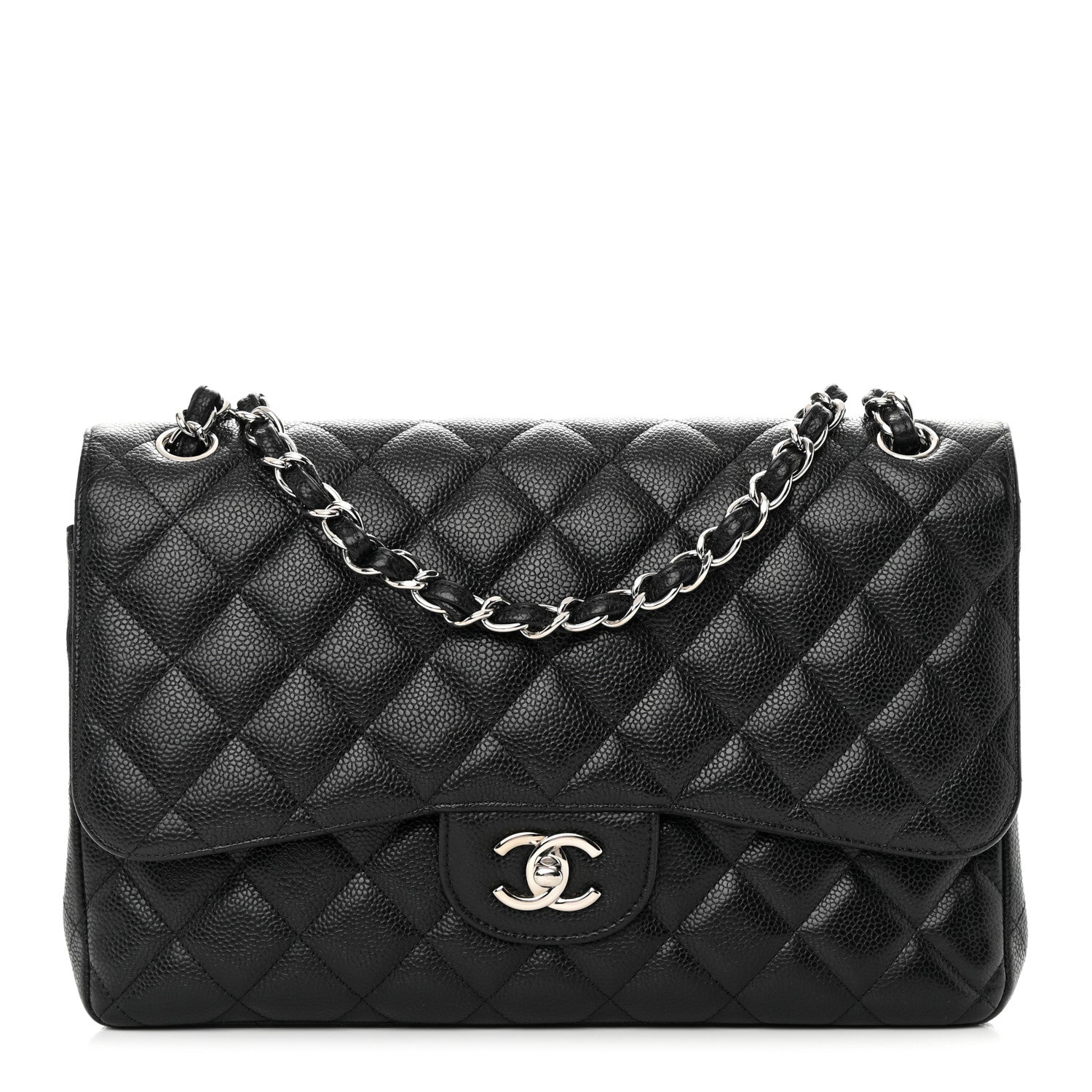 Chanel Caviar Quilted Jumbo Double Flap Black 1 of 14