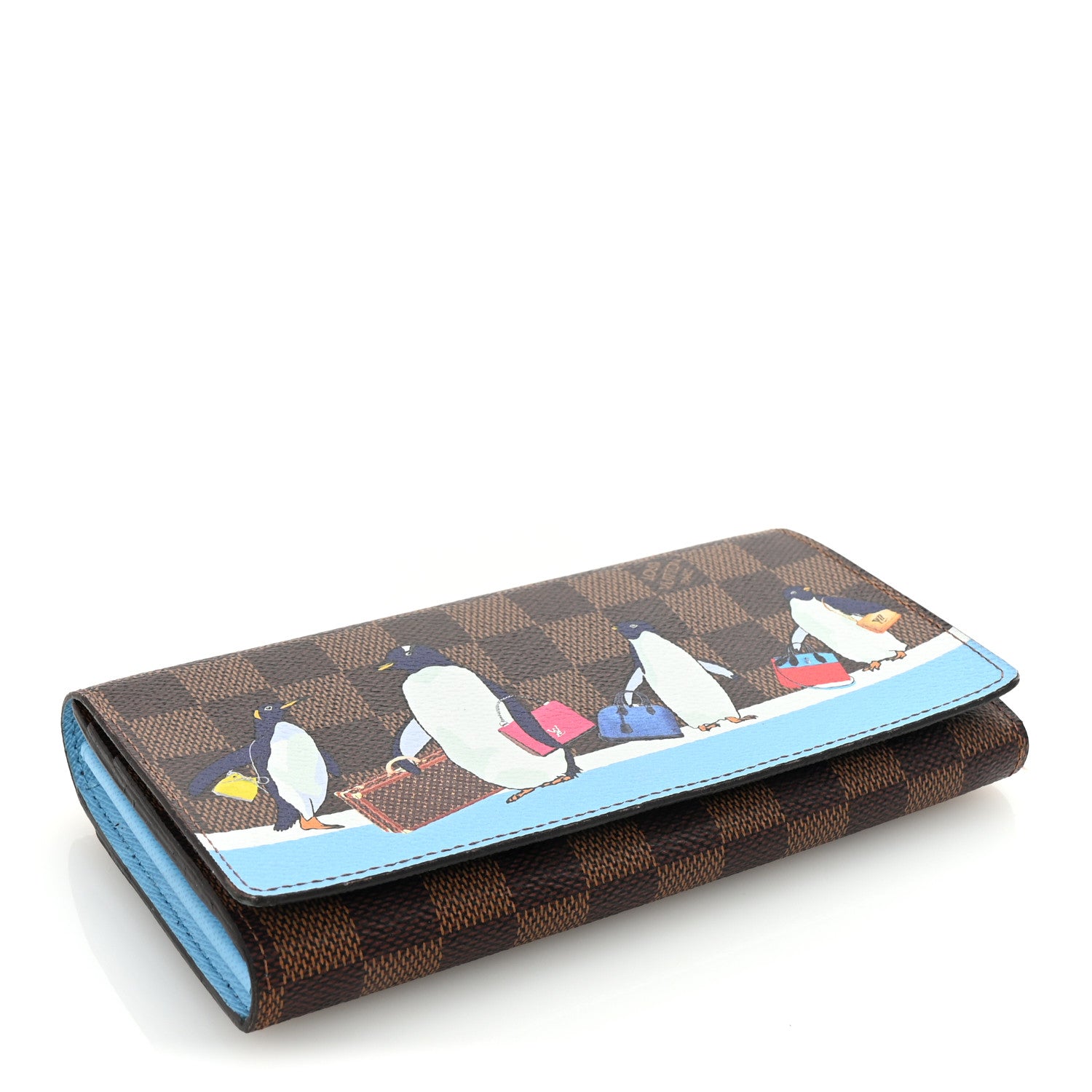 Louis Vuitton Damier Ebene 2017 Christmas Animation Sarah Wallet 4 of 6