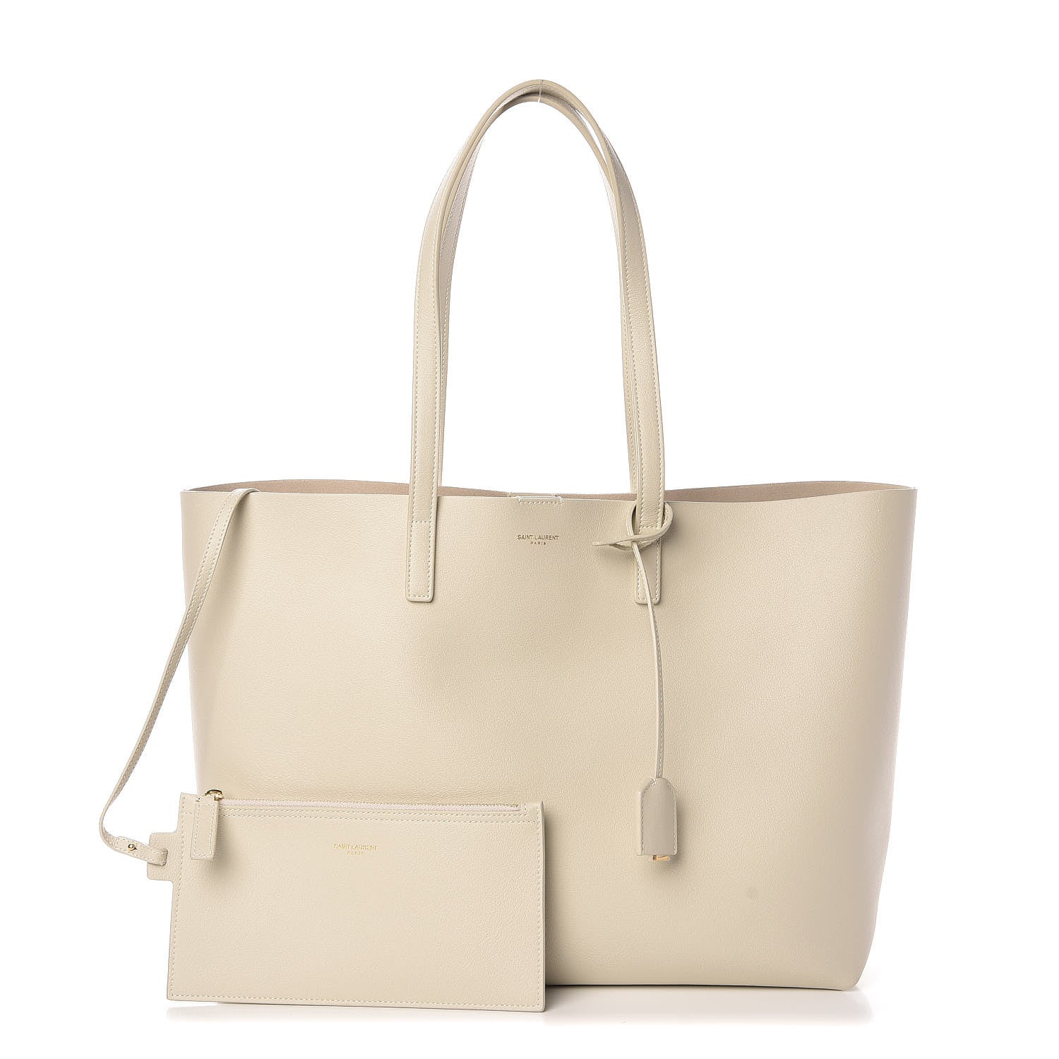 Saint Laurent Calfskin Large Shopping Tote Crema Soft 1 of 8