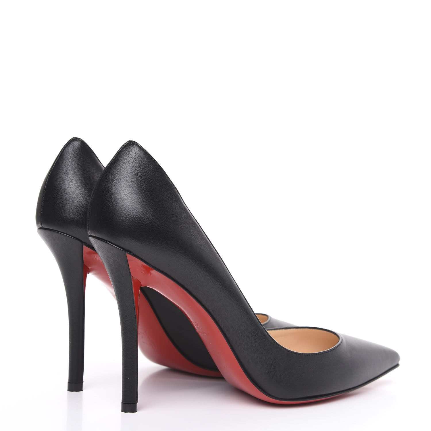 Christian Louboutin Shiny Nappa Apostrophy 100 Pumps 38 Black 4 of 8