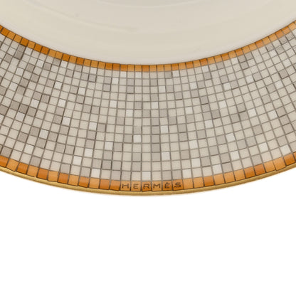 Hermes Porcelain Mosaique Au 24 Platine Soup Plate Set of 2 5 of 8