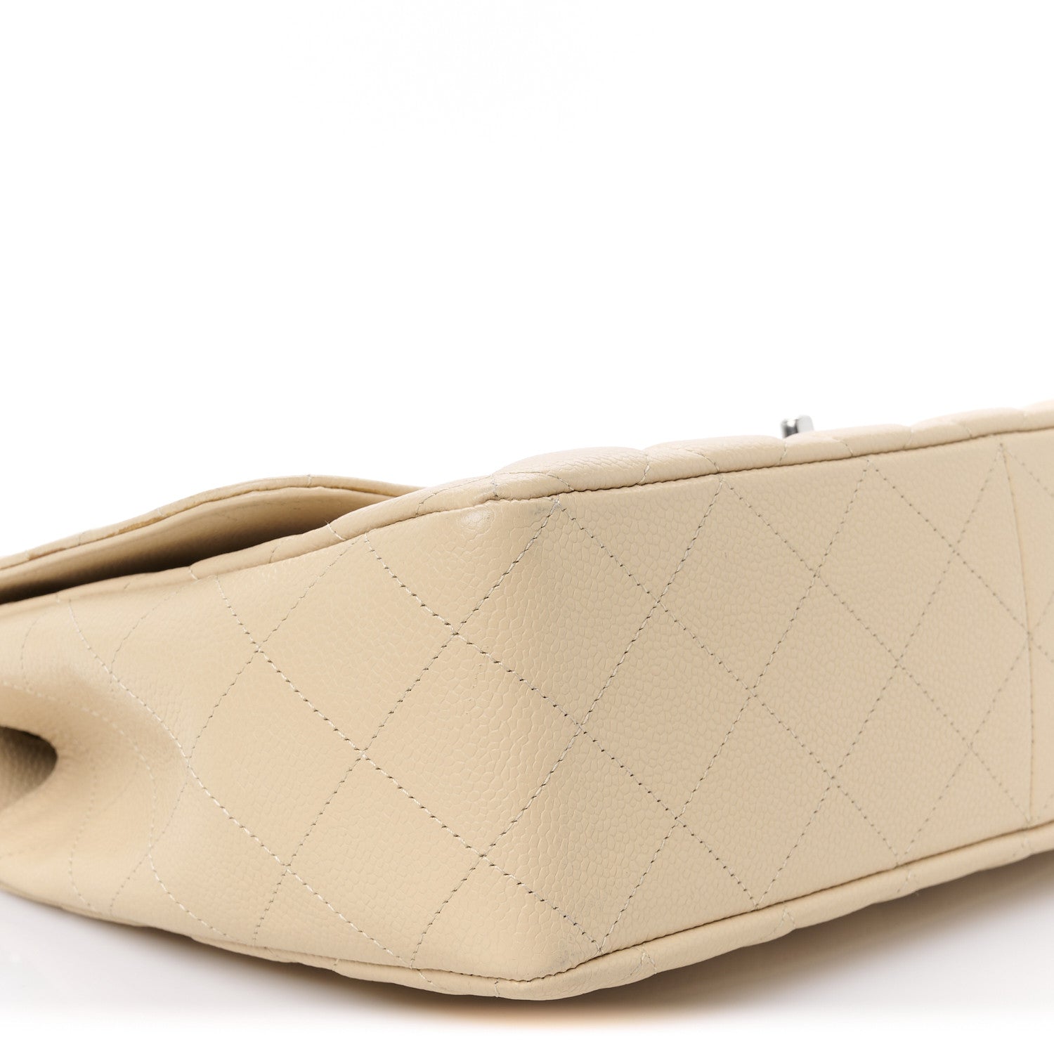 Chanel Caviar Quilted Jumbo Single Flap Beige Clair 10 of 12