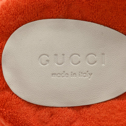 Gucci Terry Cloth GG Monogram Angelina Platform 55mm Slide Sandals 38.5 Deep Orange 6 of 11