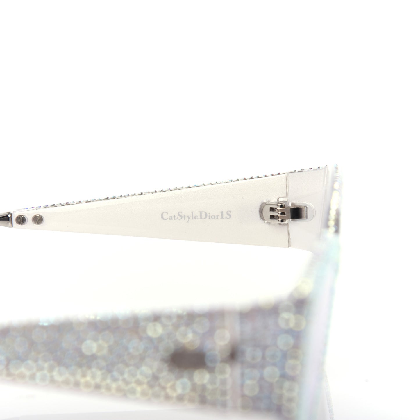 Acetate Crystal CatStyleDior1S Sunglasses Silver
