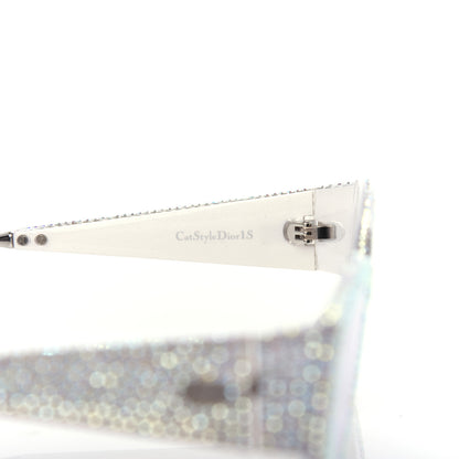 Christian Dior Acetate Crystal CatStyleDior1S Sunglasses Silver 6 of 9