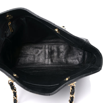 Chanel Calfskin Stitched Chocolate Bar Shopping Tote Black 5 of 19