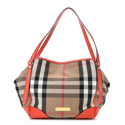 Burberry House Check Small Canterbury Tote Bright Russet 1 of 21