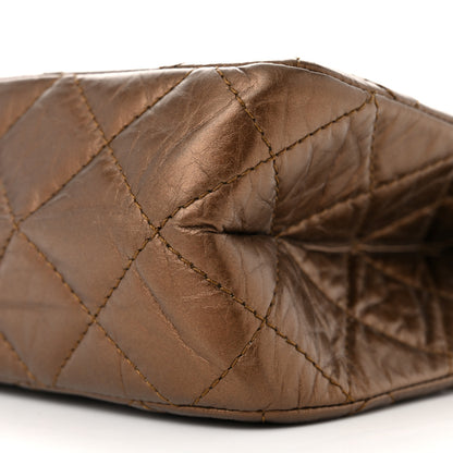 Chanel Metallic Aged Calfskin Quilted Reissue 2.55 Tote Bronze 12 of 12