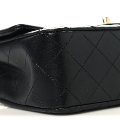 Chanel Lambskin Quilted Mini Rectangular Flap Black 9 of 11