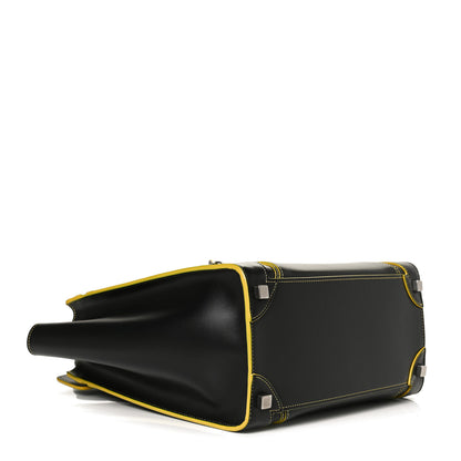 Celine Satin Calfskin Debossed Micro Luggage Black 3 of 13