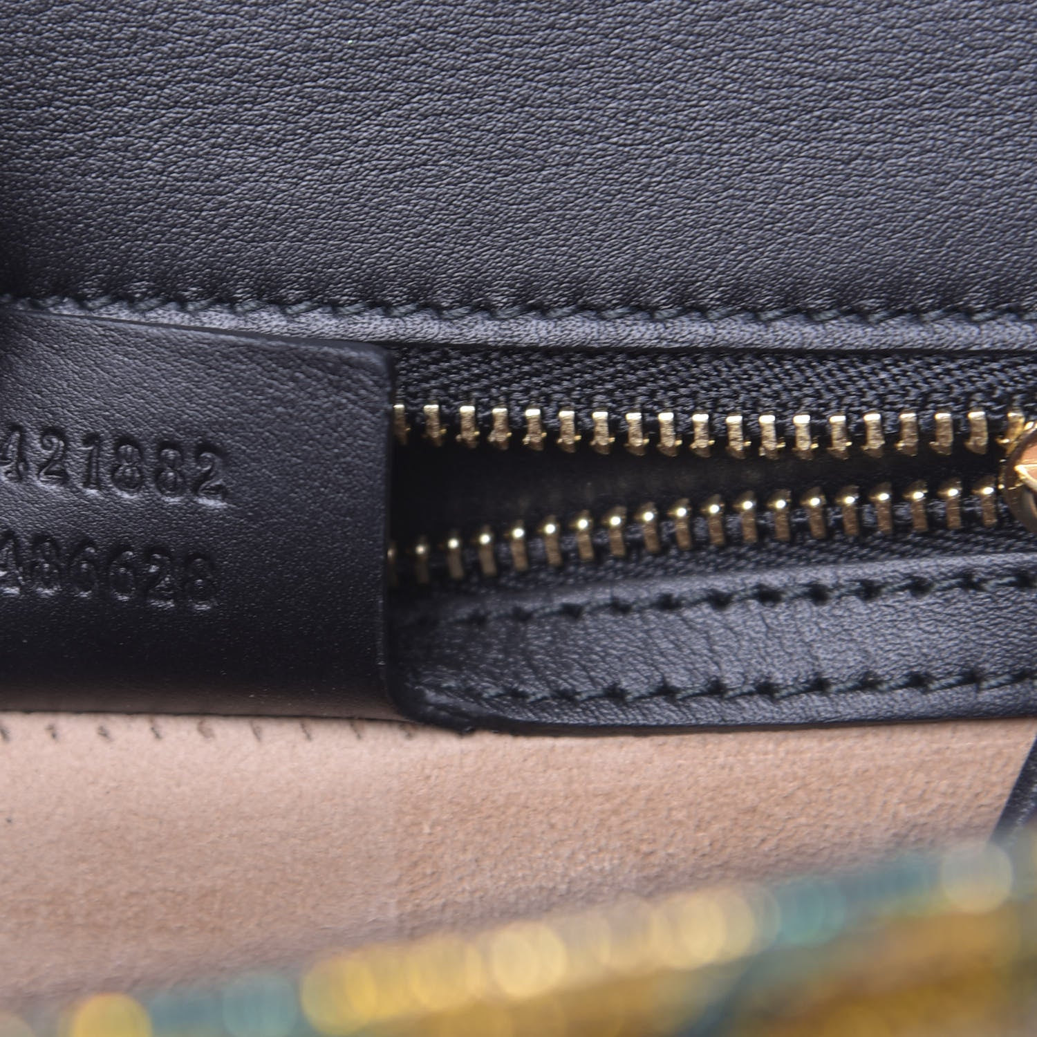 Gucci Iridescent Brocade Small Sylvie Shoulder Bag Gold 7 of 10