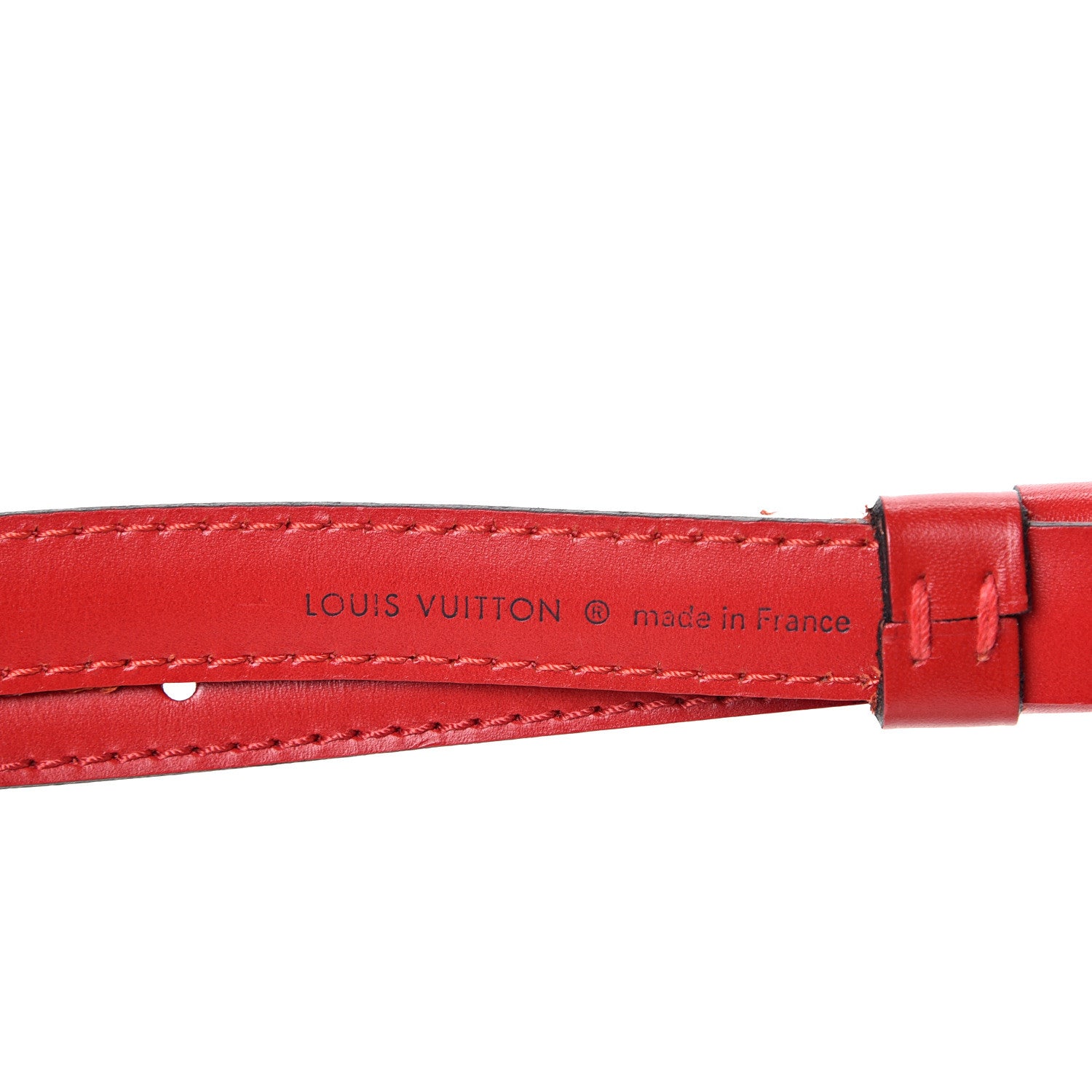 Louis Vuitton Calfskin 16mm Adjustable Shoulder Strap Red 3 of 5