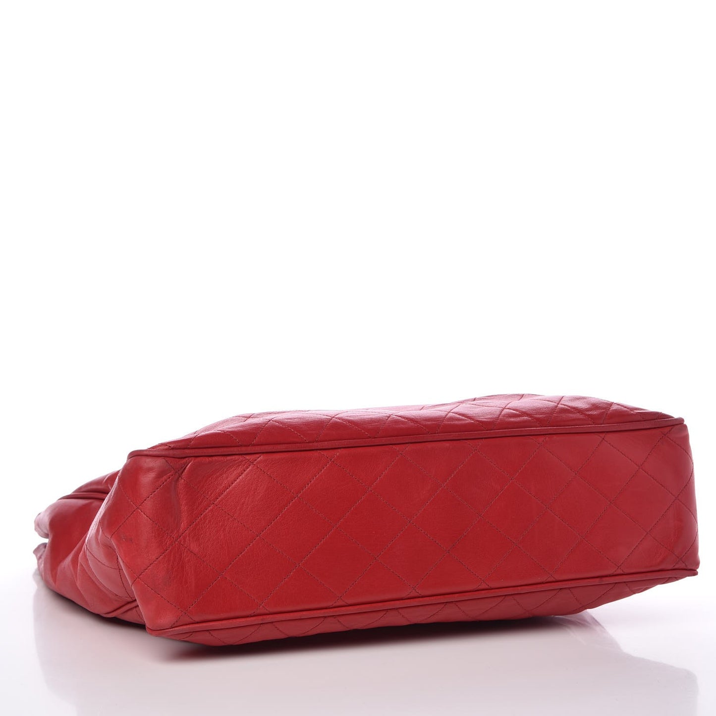 Lambskin Quilted Tote Red