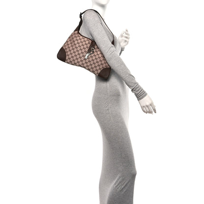 Gucci Monogram Lobster Clasp Jackie O Hobo Brown 2 of 9