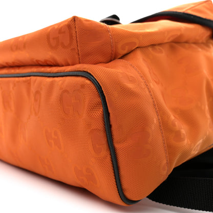 Gucci Econyl Nylon Monogram Off The Grid Backpack Carrot Orange Black 11 of 11