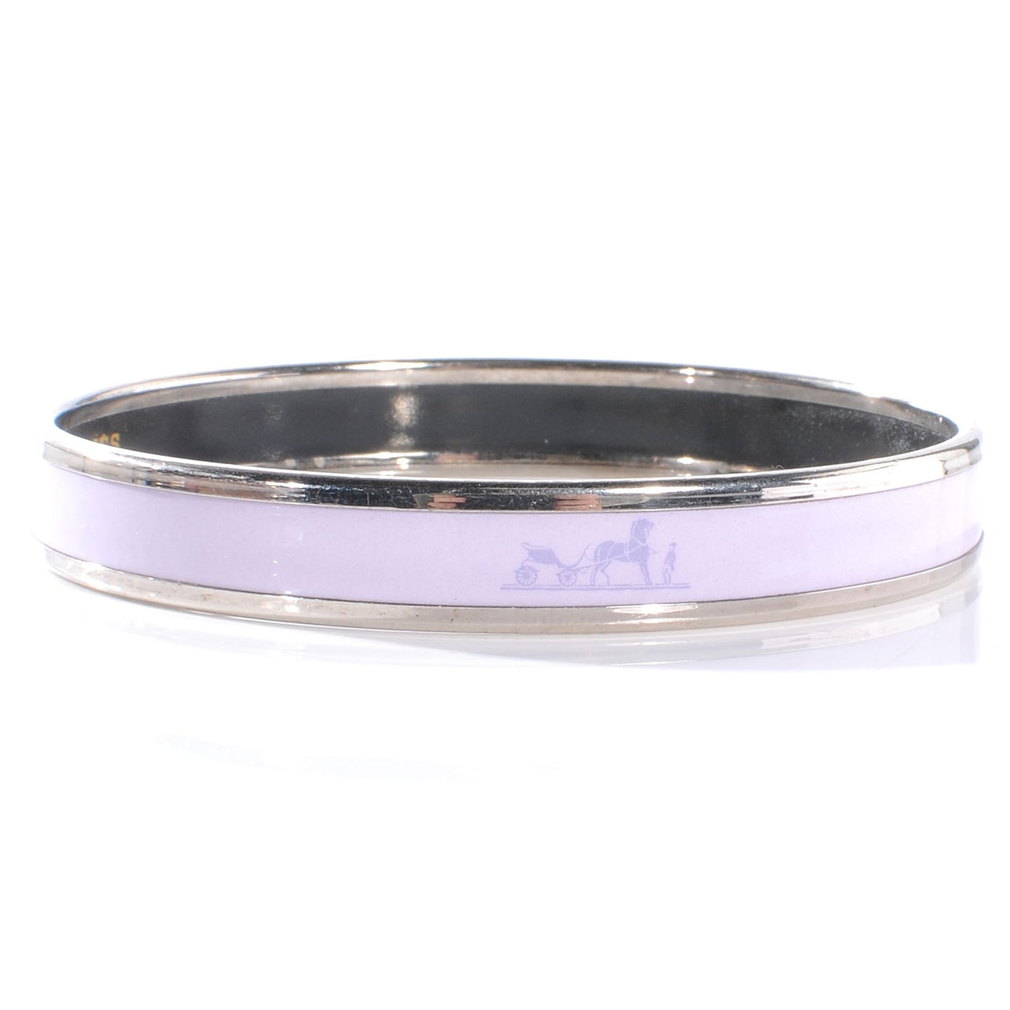 Enamel Narrow Caleche Printed Bracelet 65 Purple