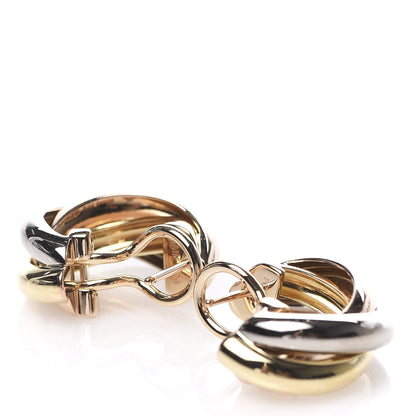 Cartier 18K Pink Yellow White Gold Small Trinity Earrings 3 of 5