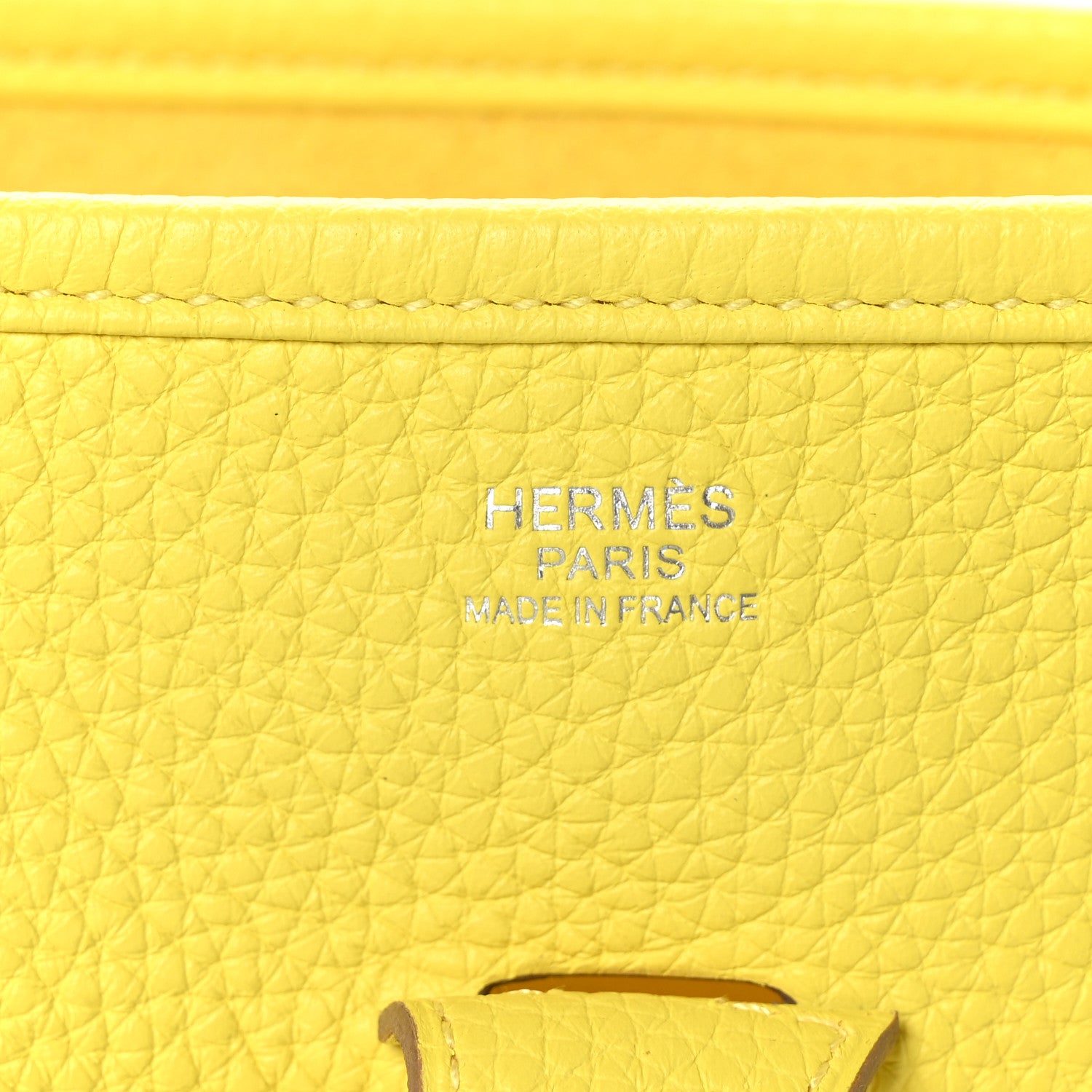 Hermes Taurillon Clemence Evelyne III PM Lime 6 of 10