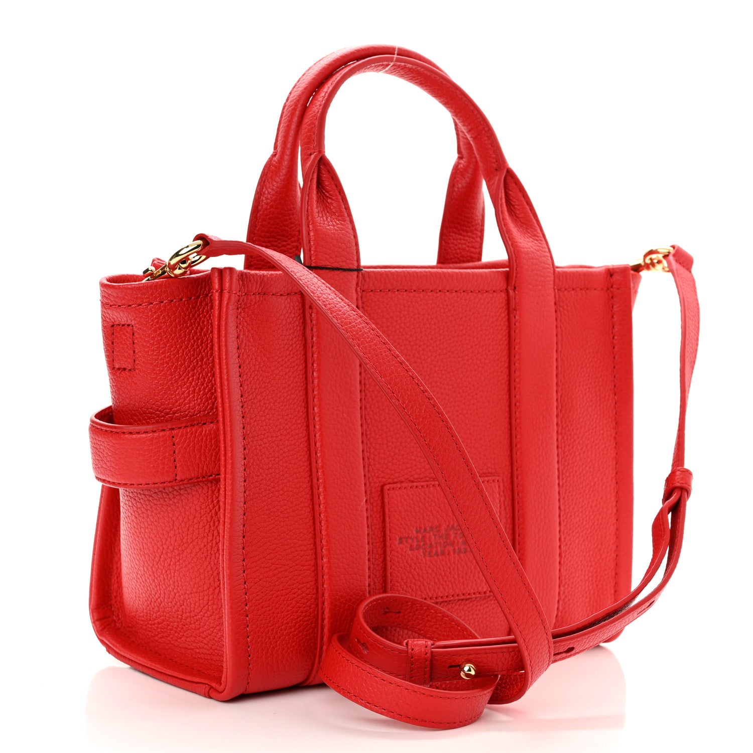 Marc Jacobs Grained Calfskin Small The Tote Bag True Red 3 of 10