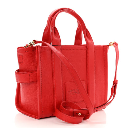 Marc Jacobs Grained Calfskin Small The Tote Bag True Red 3 of 10