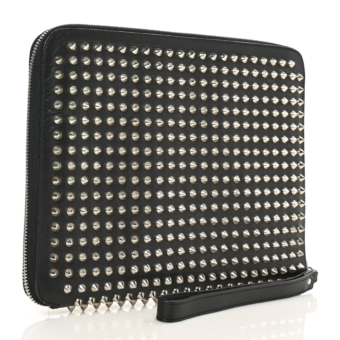 Calfskin Spiked Cris iPad Case Black