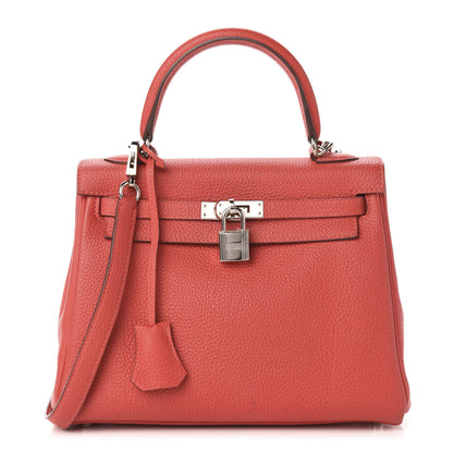 Hermes Togo Kelly Retourne 25 Rouge Pivoine 1 of 12