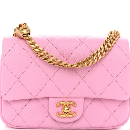 Chanel Caviar Quilted Mini Sweetheart Flap Lilac 8 of 10