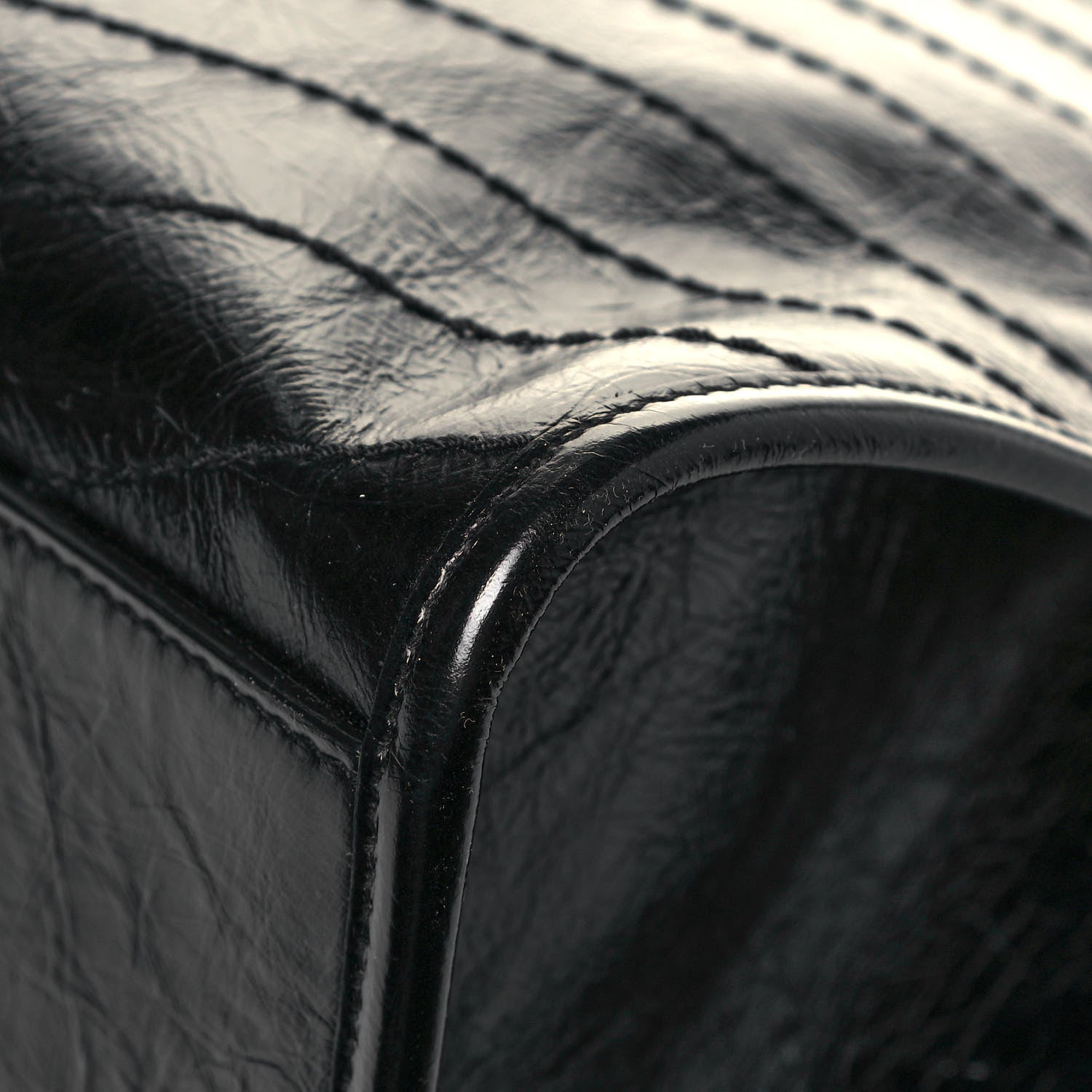 Saint Laurent Crinkled Calfskin Matelasse Monogram Medium Niki Shopper Tote Black 10 of 12