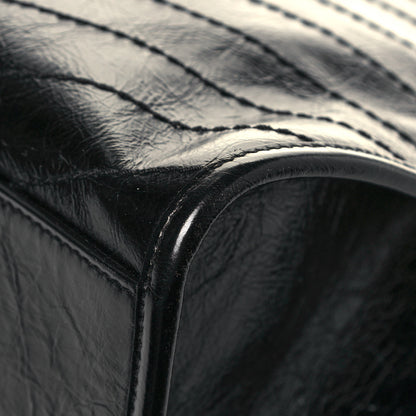 Saint Laurent Crinkled Calfskin Matelasse Monogram Medium Niki Shopper Tote Black 10 of 12