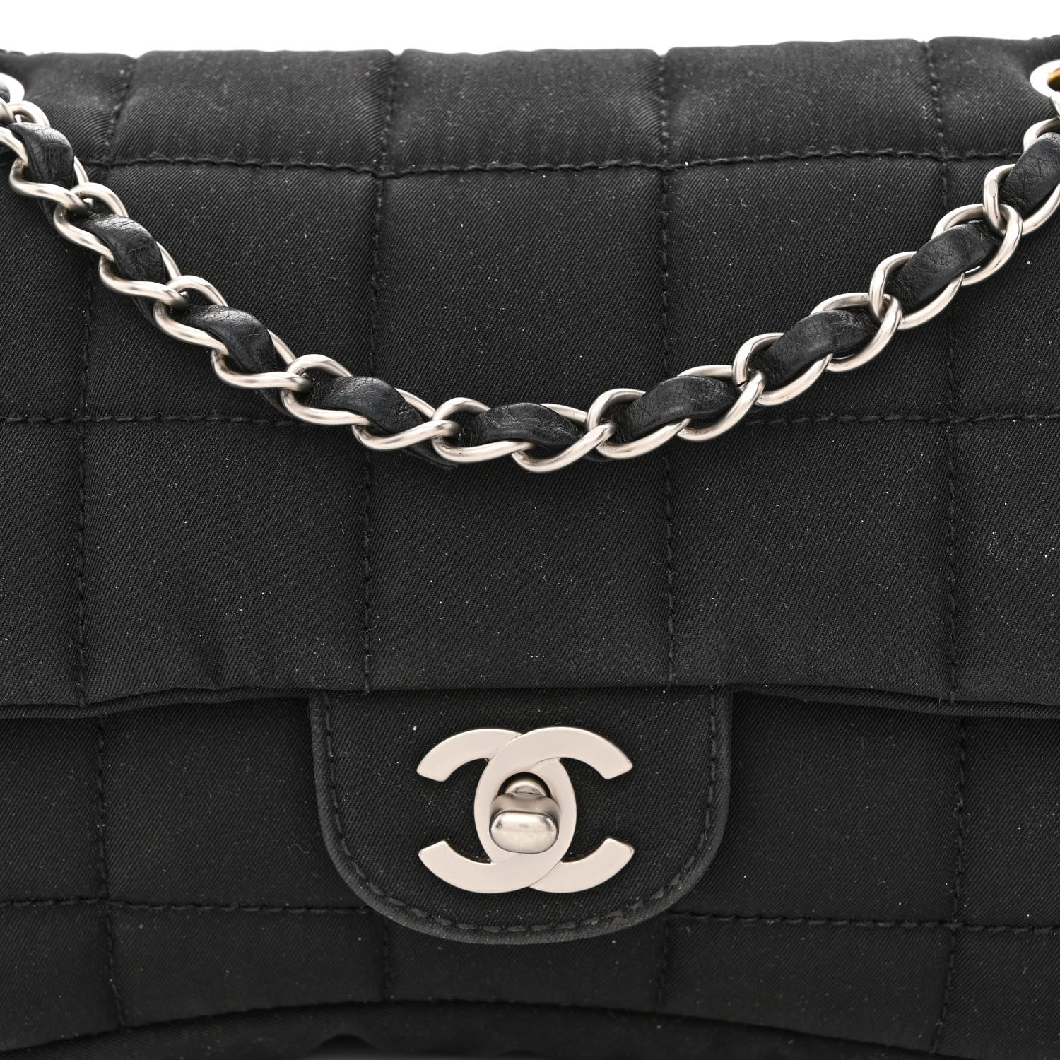 Chanel Nylon Square Quilted Flap Black 8 of 10