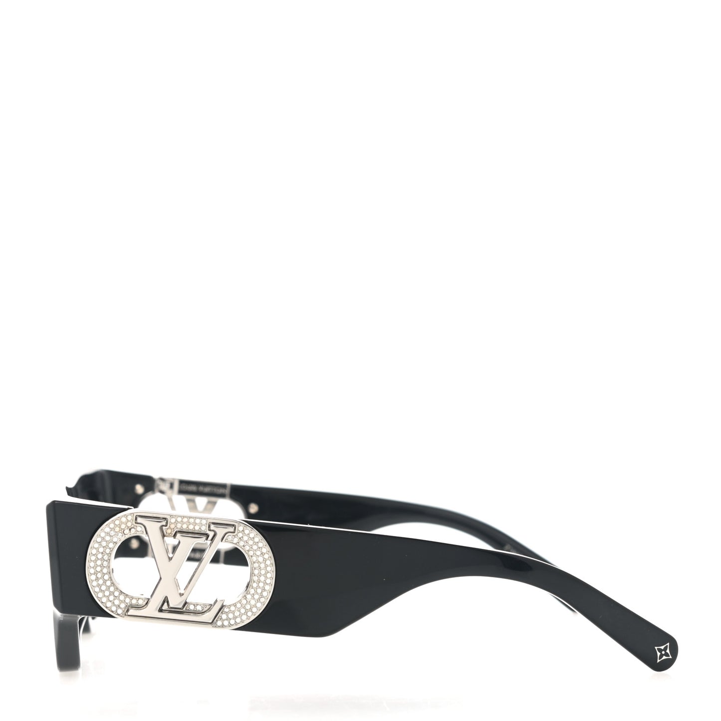 Acetate Enamel LV Link Cat Eye Sunglasses Z1663W Black