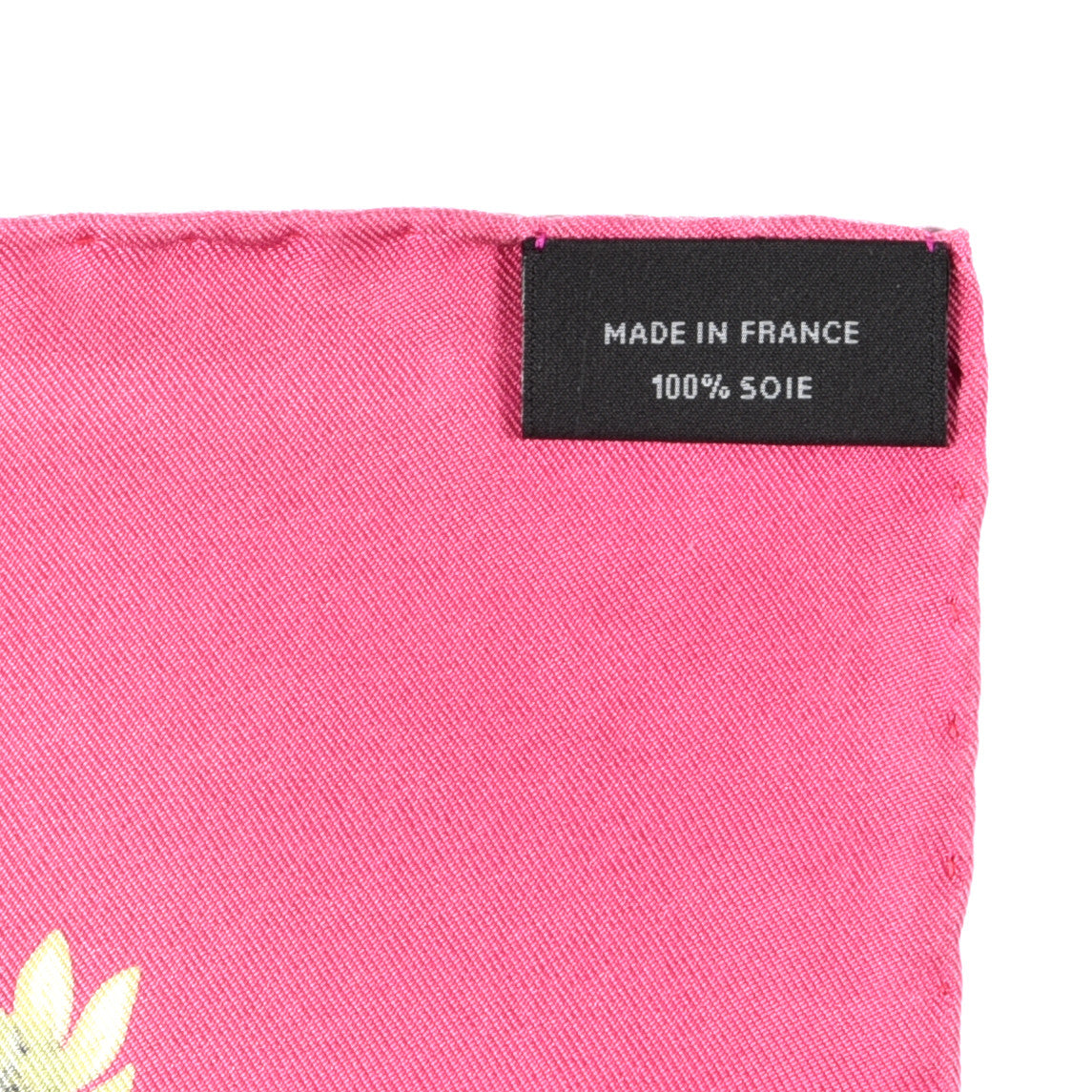 Silk Equateur Scarf 90 Rose Vif Vert Jaune