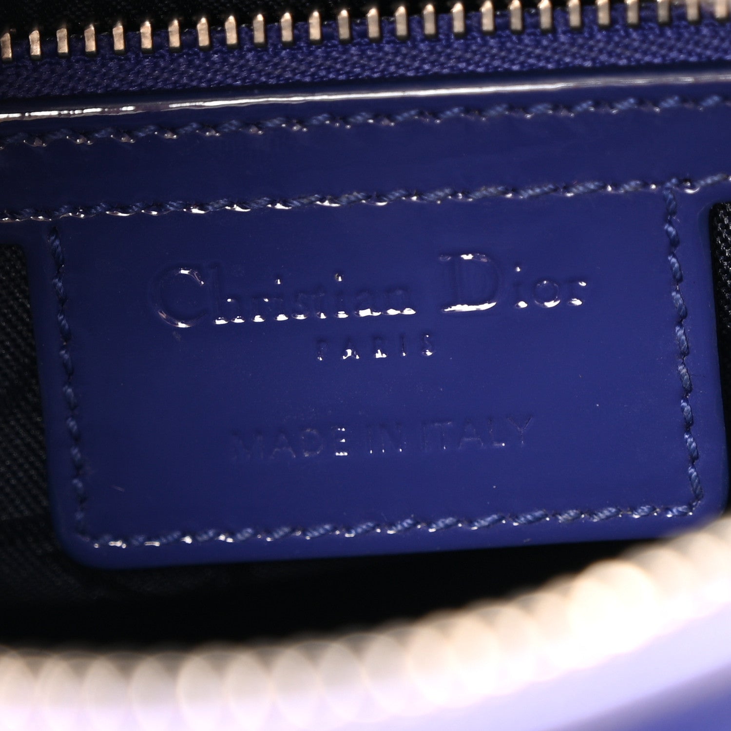 Christian Dior Patent Cannage Medium Lady Dior Blue 6 of 14