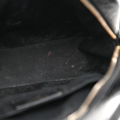 Saint Laurent Patent Calfskin Crocodile Embossed Monogram Lou Camera Bag Black 11 of 12