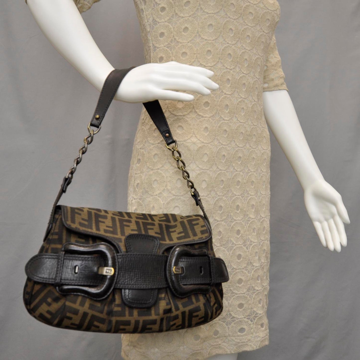 Zucca B Bis Flap Bag Tobacco Castagna