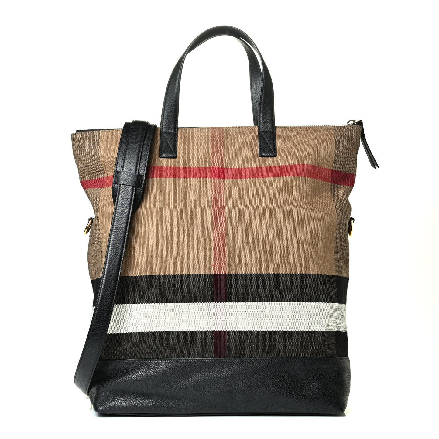 Canvas Check Armley Folding Messenger Black