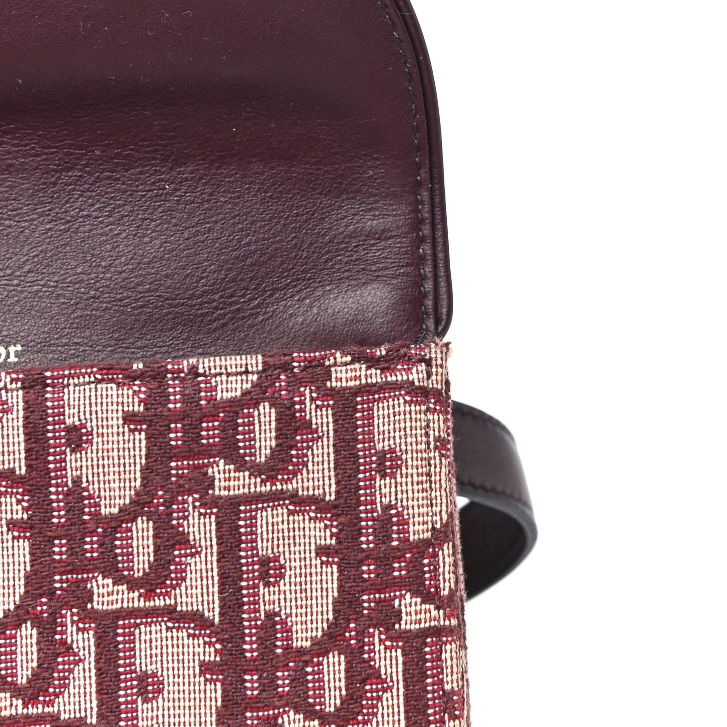 Oblique Saddle Belt Bag Bordeaux