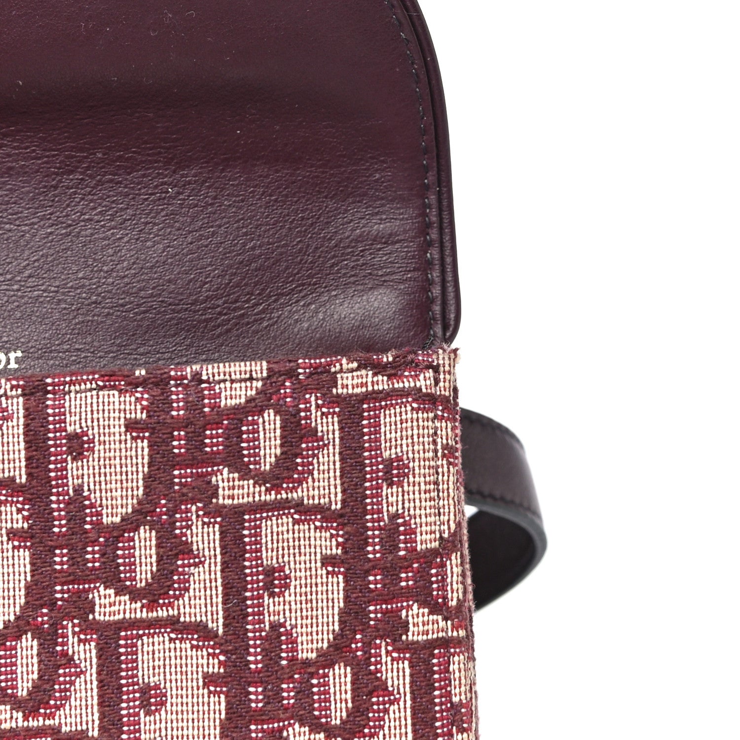 Christian Dior Oblique Saddle Belt Bag Bordeaux 11 of 19