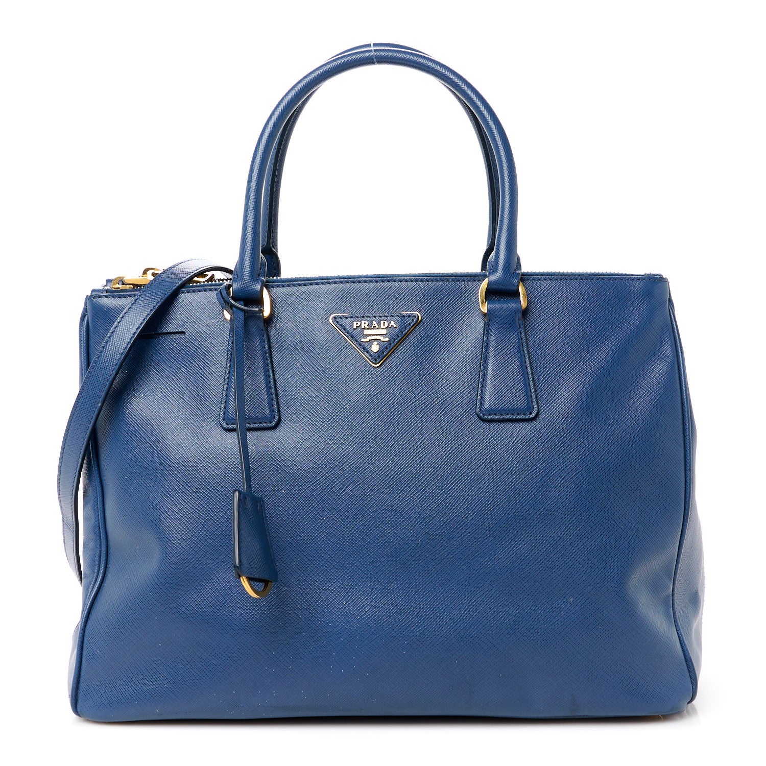 Prada Saffiano Medium Galleria Double Zip Tote Bluette 1 of 11