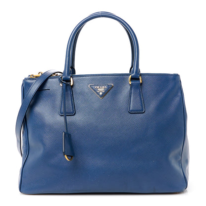 Prada Saffiano Medium Galleria Double Zip Tote Bluette 1 of 11
