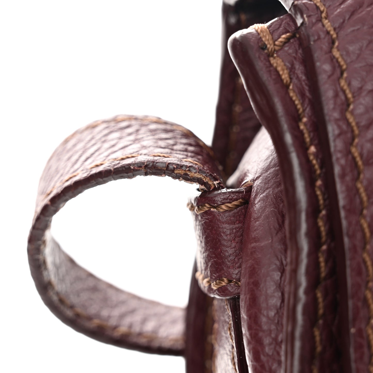 Grained Calfskin Mini Marcie Round Crossbody Bag Wild Purple